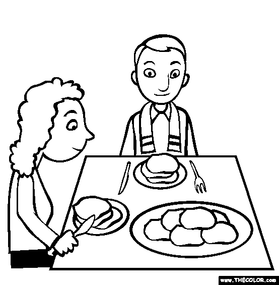 Potato Pancakes Latkes Online Coloring Page